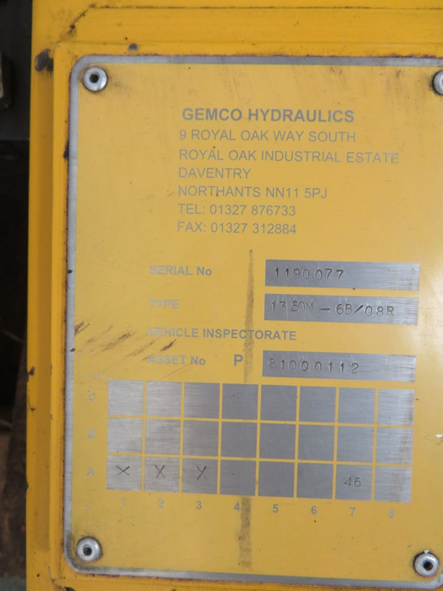 Gemco Hydraulics type 135M-6B/08R Beam Jack - Bild 4 aus 6