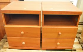 2x Bedside Cabinets with Two Drawers.