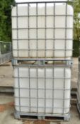 2x 1000ltr IBC.