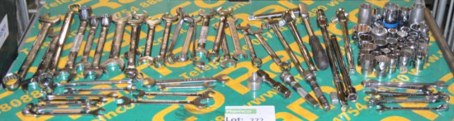 Approx 40x Spanners, Sockets, Ratchets, Bars.