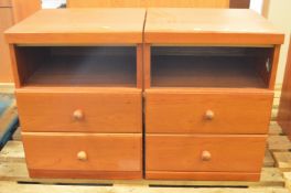 2x Bedside Cabinets with Two Drawers.