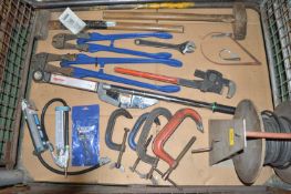 Sledgehammers, Bolt Cutters, Crowbars, Torque Wrench, G Clamps, Tyre Inflators, Stilsons,