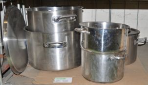 3x Small/Medium Deep Cookpots. 2x Large Deep Cookpots.