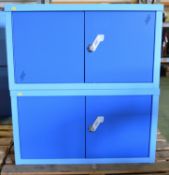 2x Double Door Steel Lockers.