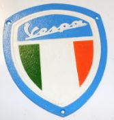 Cast Motorcycle sign - Vespa