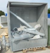 Galvanised cabinet, extraction ducting