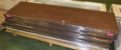 12x Laminated Door panels - Dark wood effect - 1980 x 585 x 33