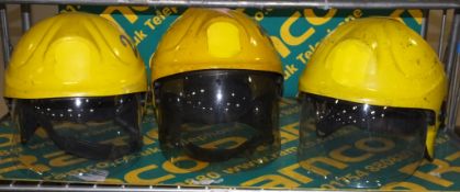 3x Fire Service helmets (used)