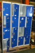 4x 4 bank personnel lockers