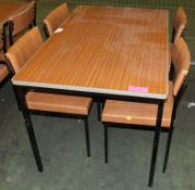 Dining table - 1220 x 760, 4 chairs