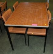 Dining table - 1220 x 760, 4 chairs