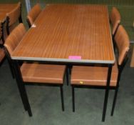 Dining table - 1220 x 760, 4 chairs