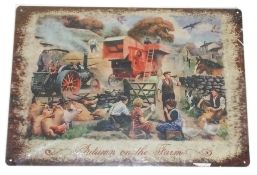 Tin plate sign - Autumn on the Farm