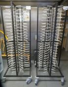 2 X MOBILE PLATE RACKS