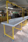 MOBILE HIGH LEVEL DOUBLE SIDED DINING BAR