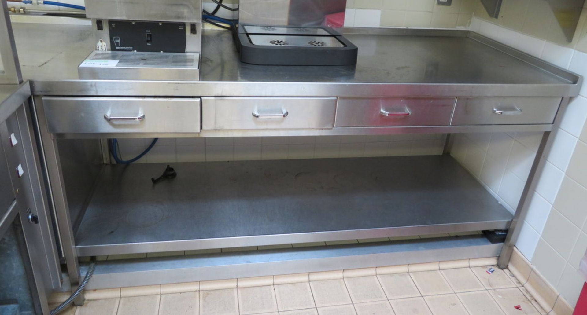 LARGE STAINLESS STEEL PREP TABLE - Image 2 of 2