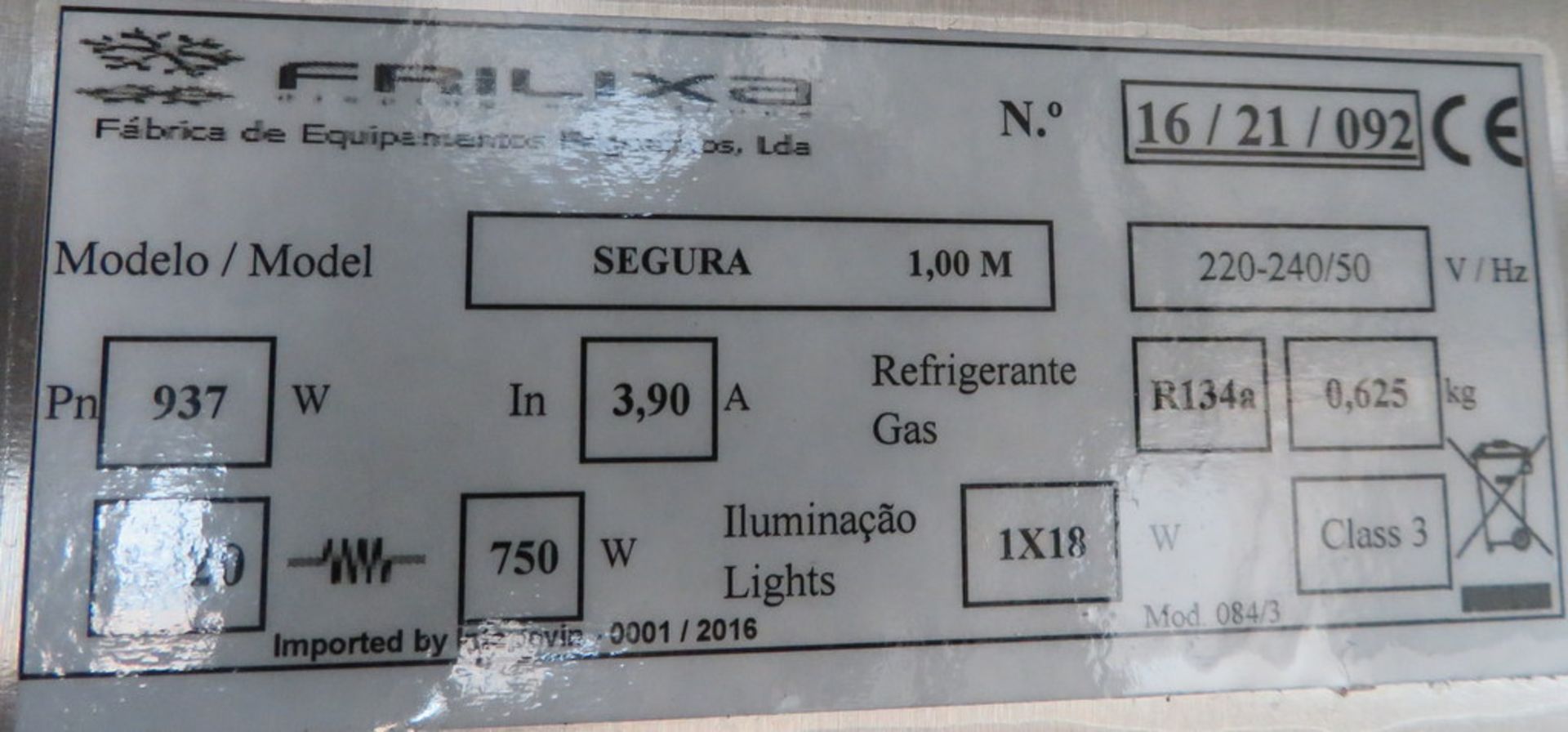 FRILIXA MODEL SEGURA 1.00M REFRIGERATED DISPLAY UNIT - Image 3 of 3