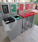 5 X METAL RECYCLING BINS