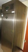 FOSTER STAINLESS STEEL UPRIGHT TWO-DOOR REFRIGERATOR