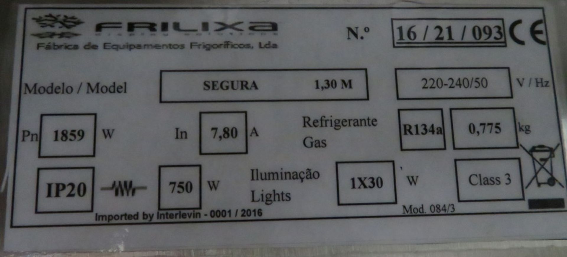 FRILIXA MODEL SEGURA 1.30M REFRIGERATED DISPLAY UNIT - Image 3 of 3