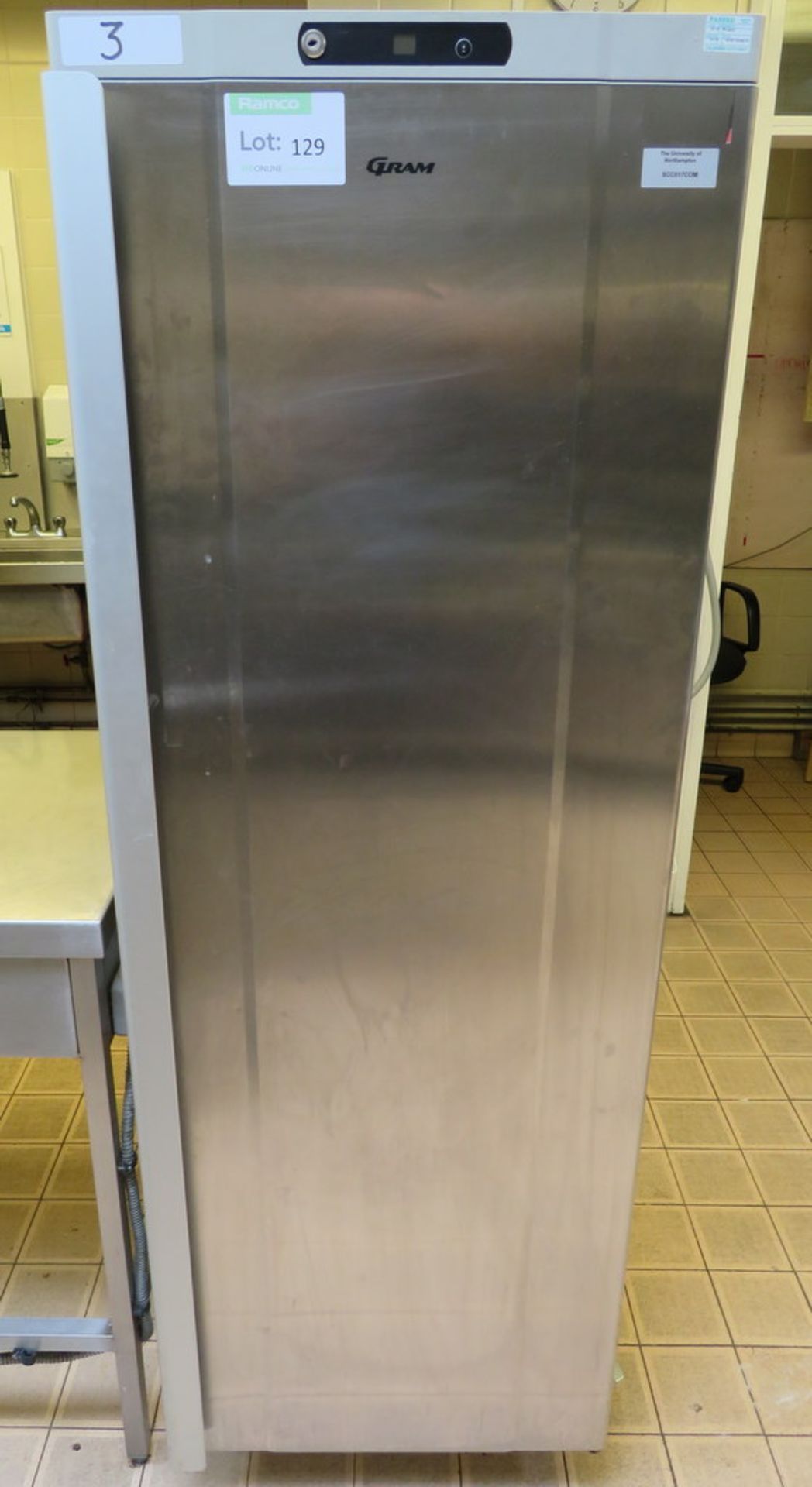 GRAM MODEL F400RU STAINLESS STEEL UPRIGHT FREEZER