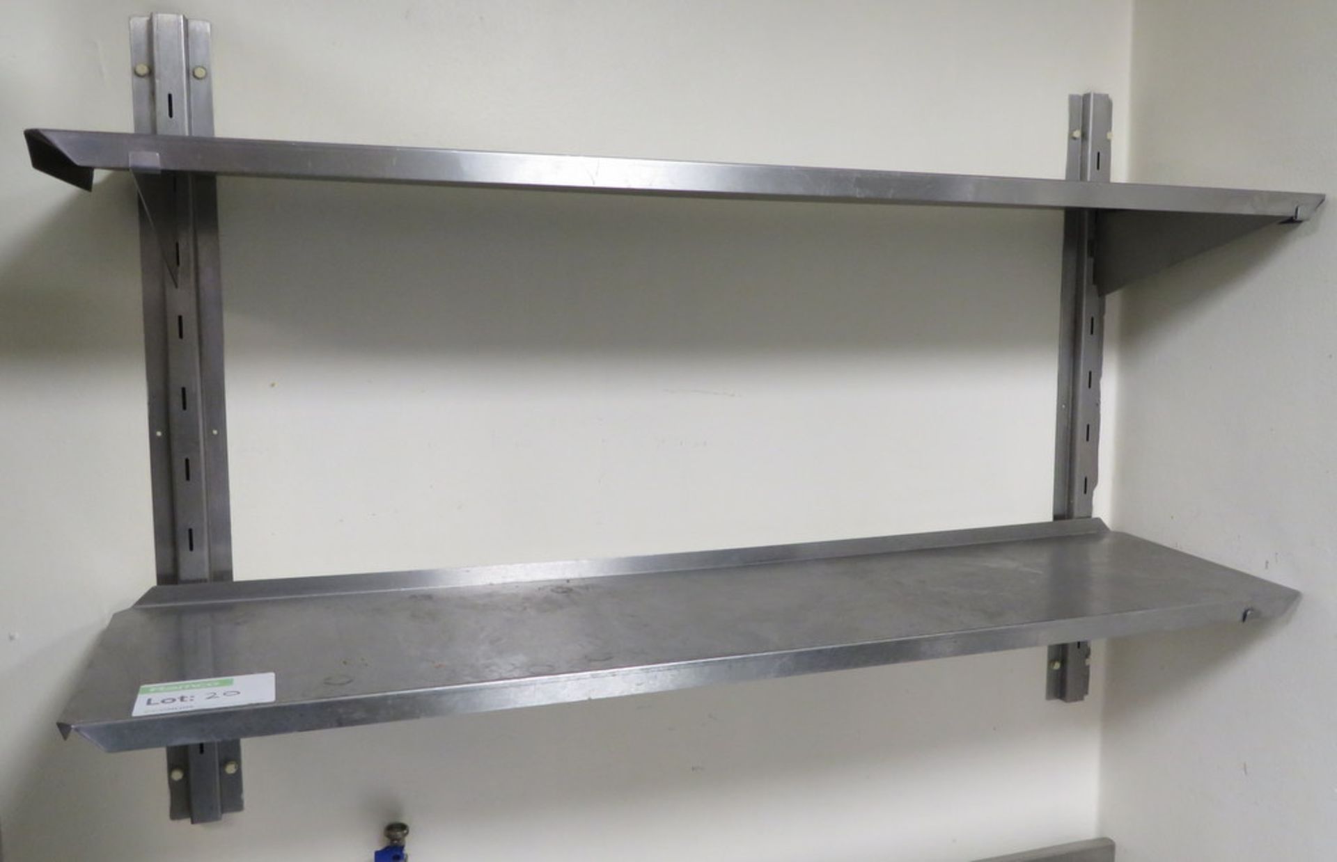 5 X MOFFAT STAINLESS STEEL WALL MOUNTED SHELVES - Image 4 of 4