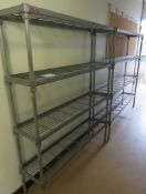 4 X CRAVEN FIRMASHELF FOUR TIER SHELF UNITS