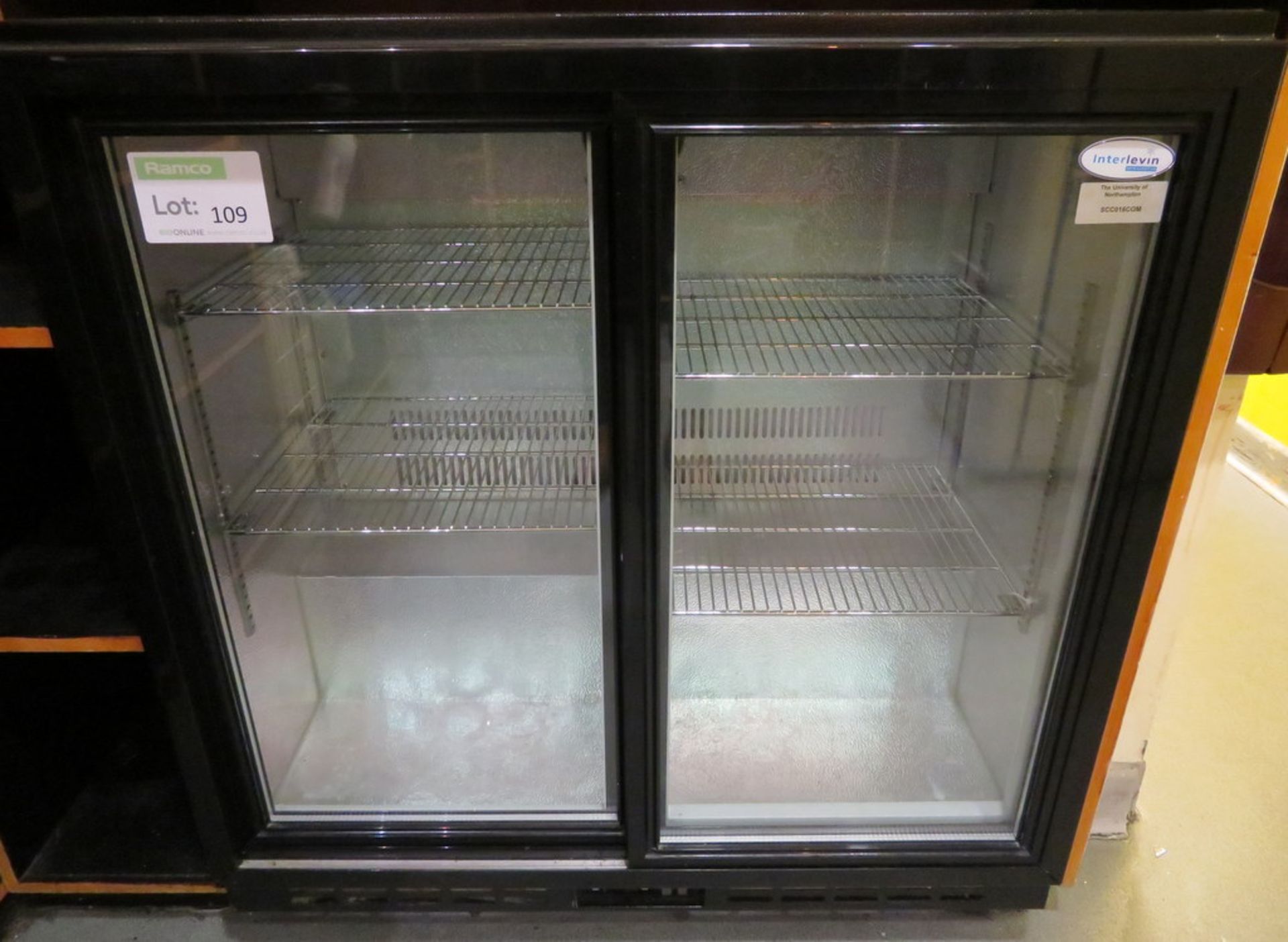 INTERLEVIN DOUBLE SLIDING DOOR UNDERCOUNTER FRIDGE