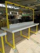 MOBILE HIGH LEVEL DOUBLE SIDED DINING BAR