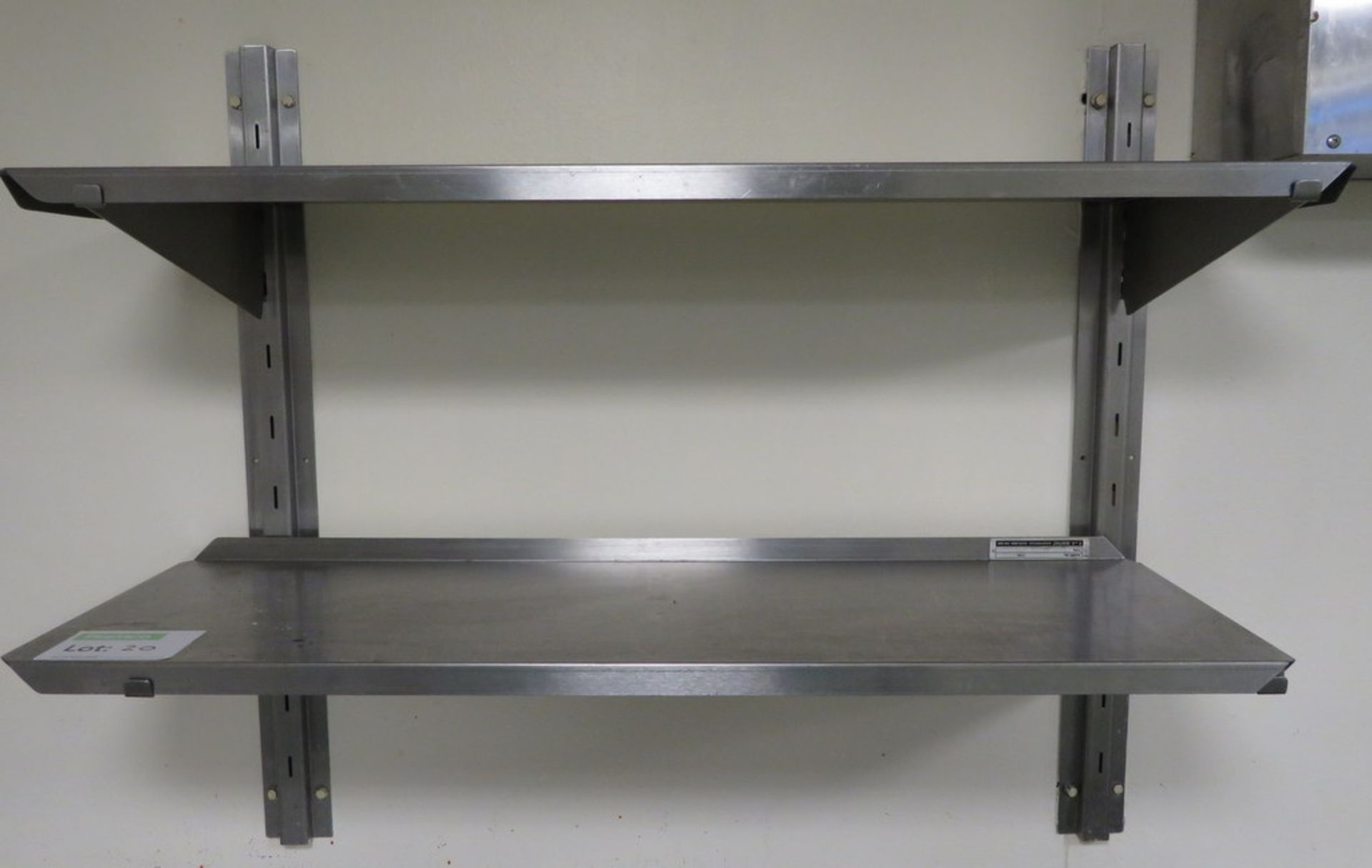 5 X MOFFAT STAINLESS STEEL WALL MOUNTED SHELVES - Image 2 of 4