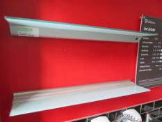 SET OF 4 X ILLUMINATING GLASS SHELVES; 900 X 125MM