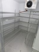 QTY OF METAL WIRE FREEZER SHELVING