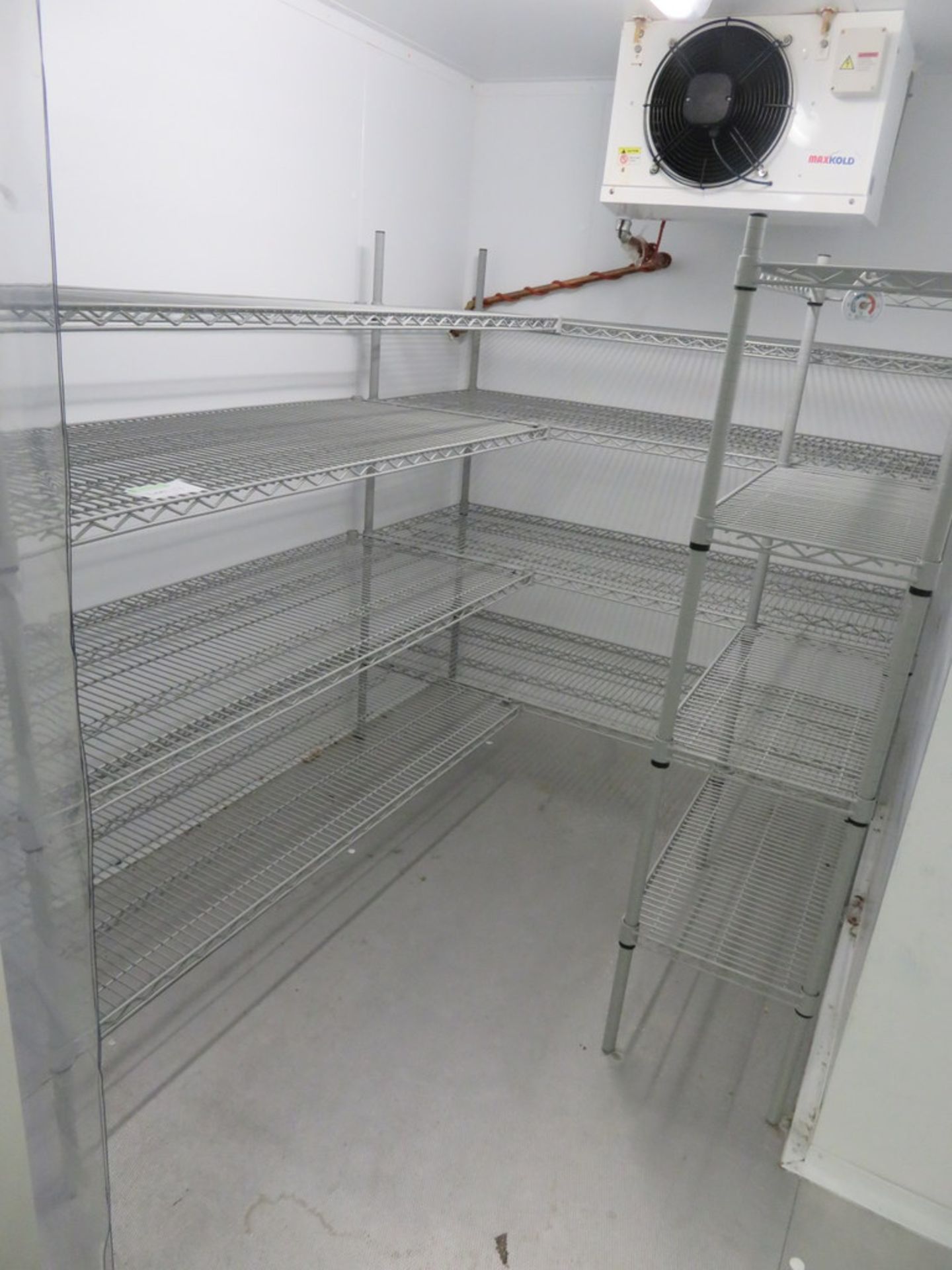 QTY OF METAL WIRE FREEZER SHELVING