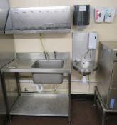 WASHDOWN STATION INC SINK UNIT, WASH BASIN, DISPENSERS ETC