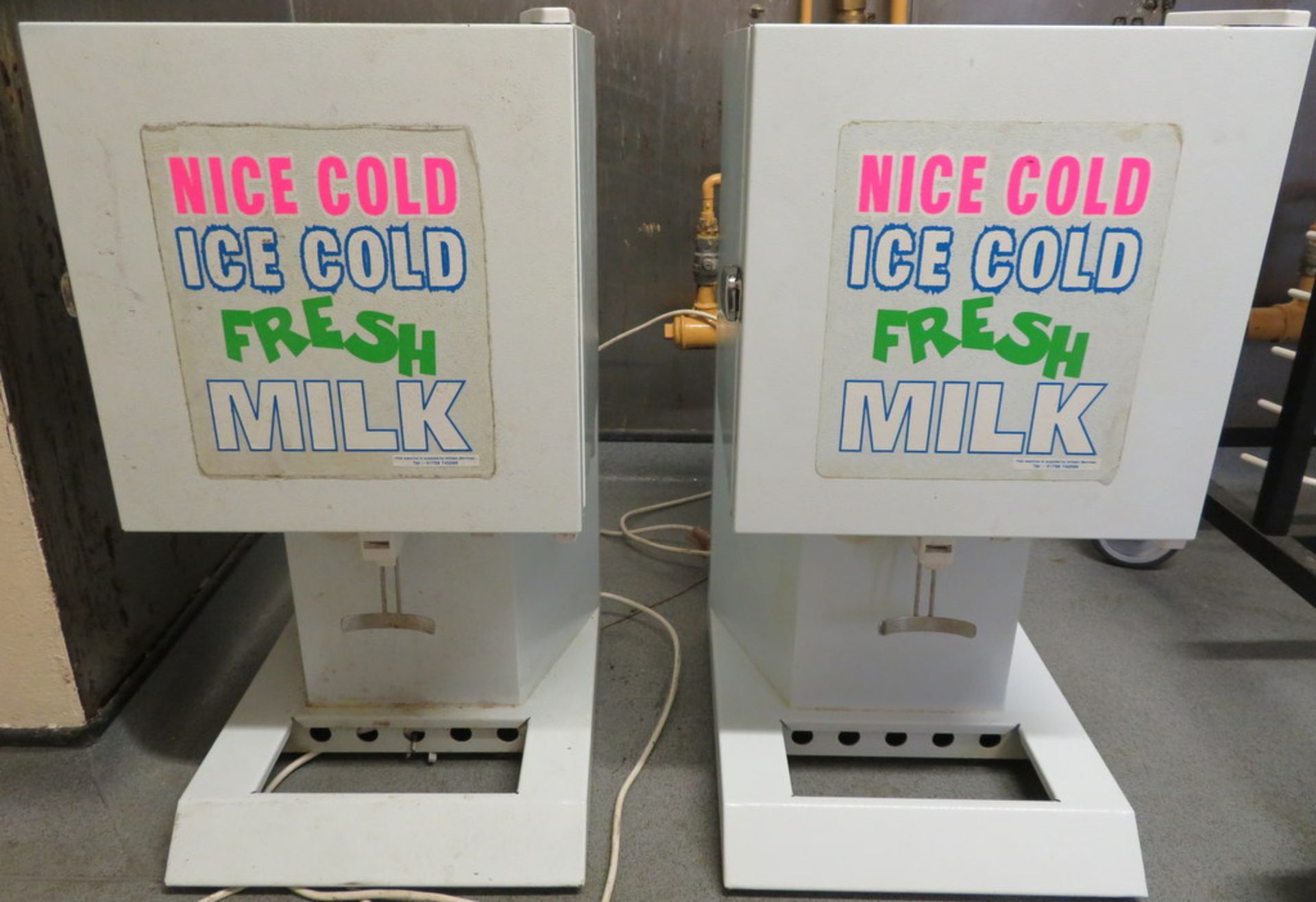 2 X CORNELIUS 3GS WHITE MILK PAK MILK DISPENSERS