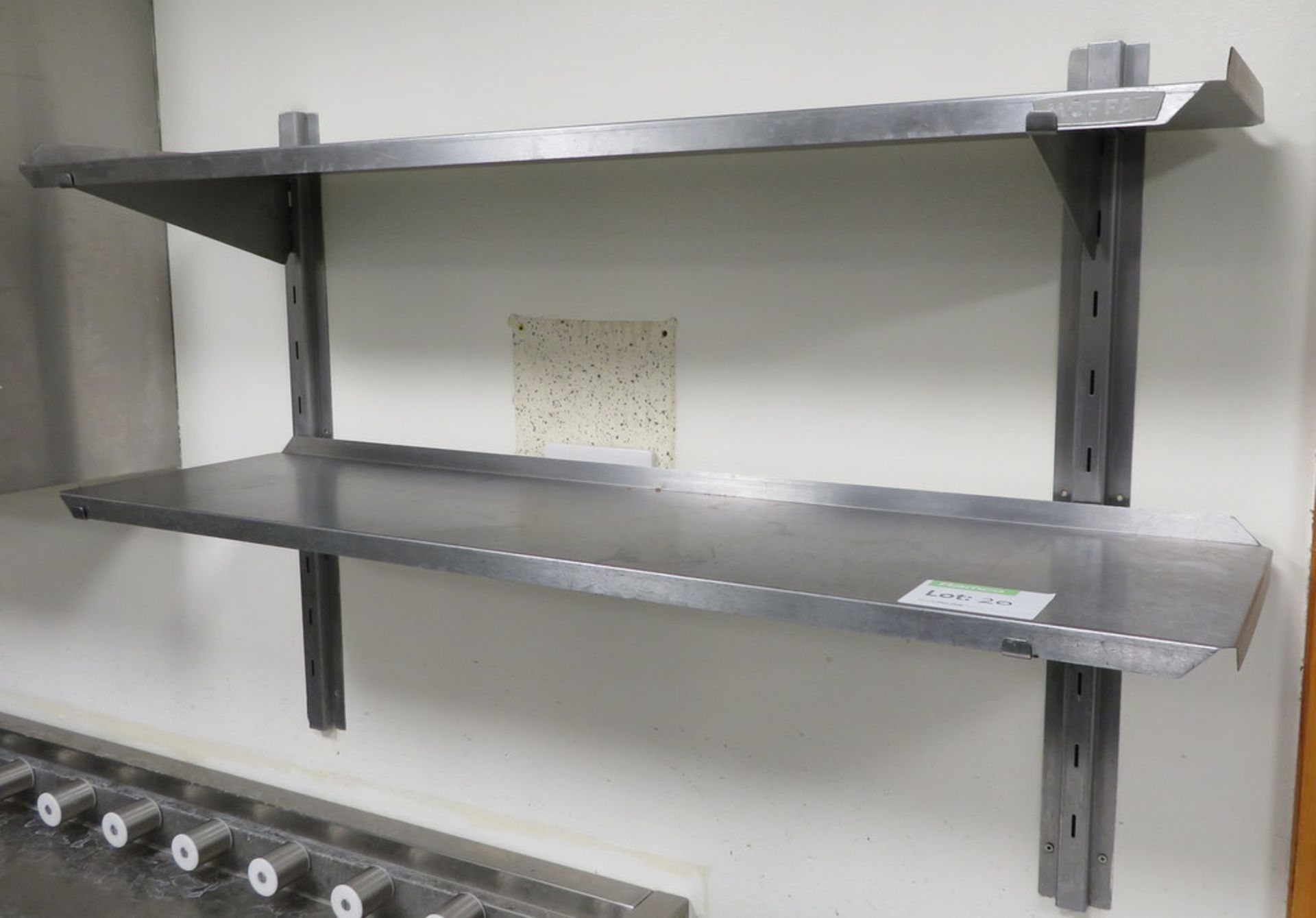 5 X MOFFAT STAINLESS STEEL WALL MOUNTED SHELVES - Image 3 of 4