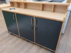 MOBILE CAFETERIA BIN CUPBOARD AND STORAGE UNIT