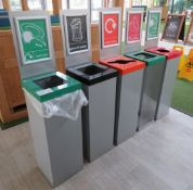 5 X METAL RECYCLING BINS