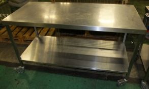 Mobile Stainless Steel Worktable 1500 x 650