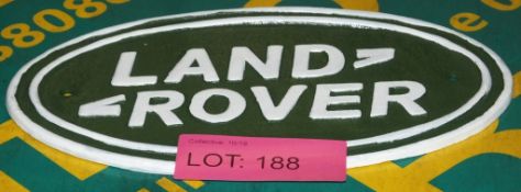 Cast Sign - Land Rover