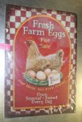 Tin Sign 700 x 500 - Fresh Fame Eggs