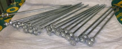 16x Galvainsed steel tent pegs