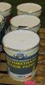 Floor Master Hard Wearing Industrial Trade Polyurethane Floor Paint Grey - 20Ltr - 3 Tins