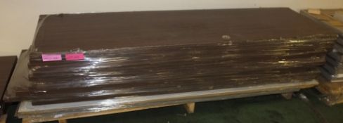 Laminated Door panels - Dark wood effect - 1980 x 585 x 33