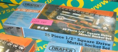 Draper "Retro Edition" 25 Piece 1/2" Square Drive Metric Socket Set