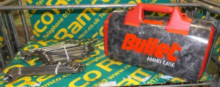 Bullet Ammo Tool box with spanners