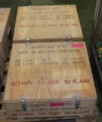 2x Wooden storage crates - 530 x 485 x 200