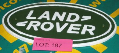 Cast Sign - Land Rover