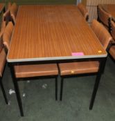 Dining table - 1220 x 760, 4 chairs