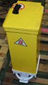 Sanitary Yellow pedal bin